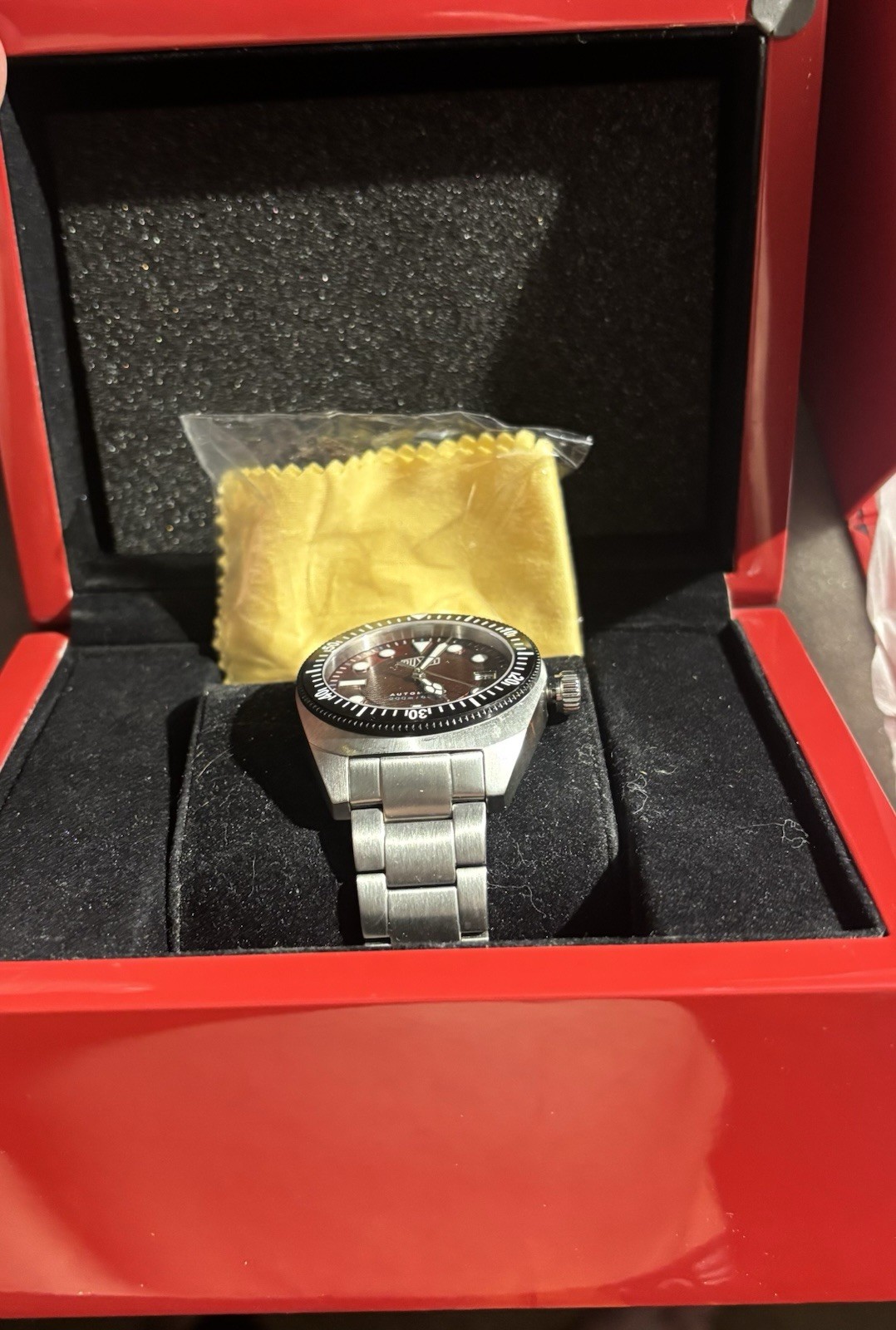 Duxot Maris DX-2001-66 Automatic Dive Watch Deep Red NH35 Sapphire Crystal NEW