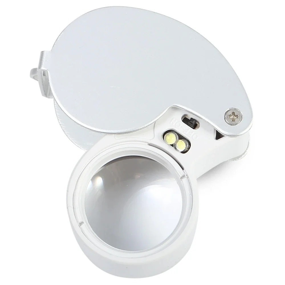 40X Magnifying Loupe LED Light | Jewelry Eye Glass Magnifier Jewelers Pocket Loo
