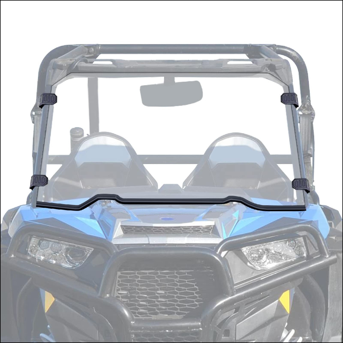 Starknightmt Scratch-Resistant Full Windshield Compatible Polaris Rzr 2014-2018