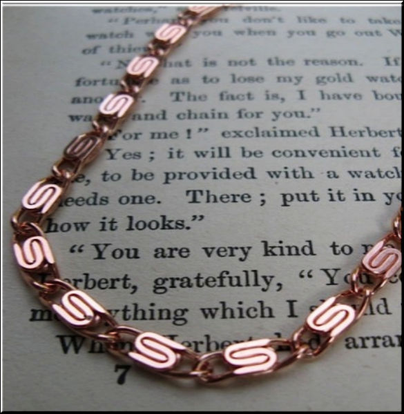 Solid Copper Bracelet CB606G -3/16 inch wide – 6 1/2 to 9 inch lengths