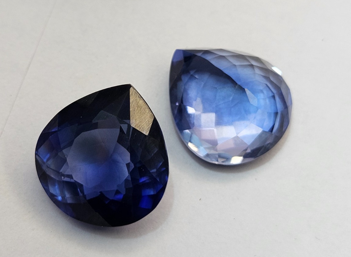 Tanzanite Pear Cut Blue Natural 31-32 Ct Pair Gemstone For Earring Making FR-581