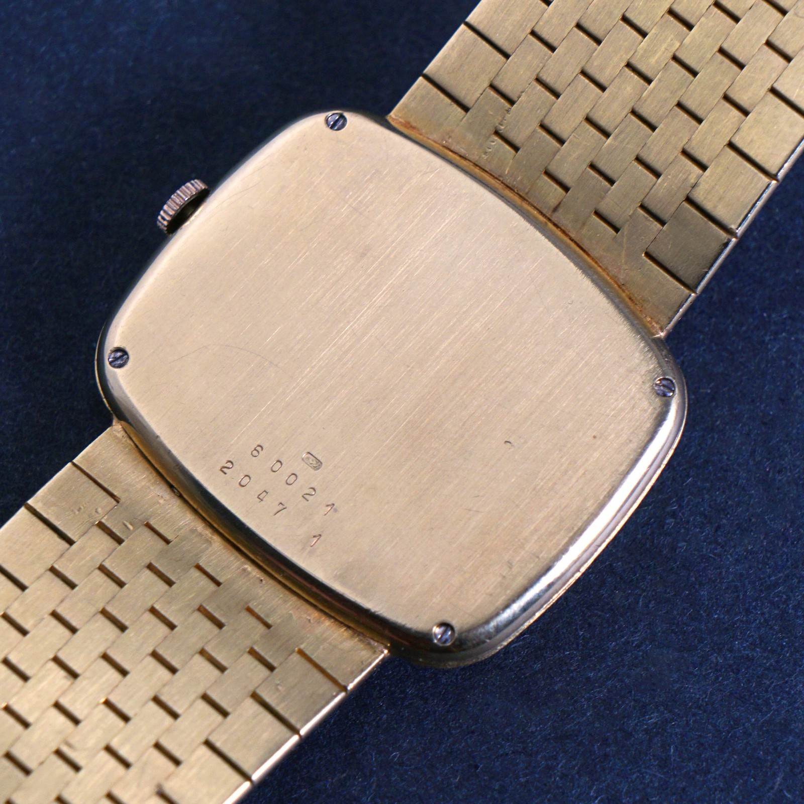 Stunning Chopard 18K Yellow Gold Man’s Mesh Bracelet Watch w/Orig Box, 114g MINT