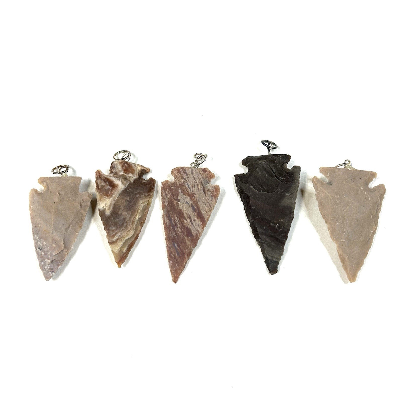 Lot Of 5 Assorted Arrowhead Necklace Bracelet Pendant Multicolor #2922
