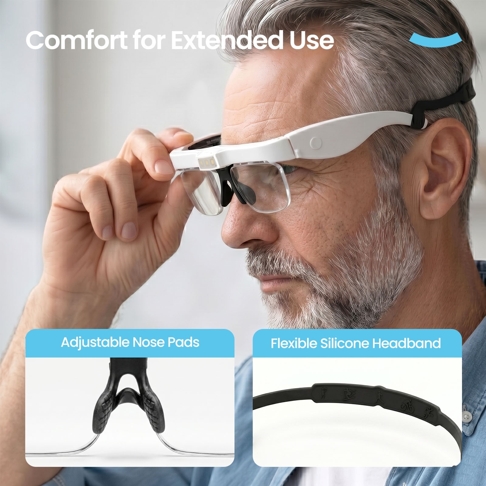 ARTDOT Magnifying Glasses with Light for Diamond Painting Hands-Free Magnifier