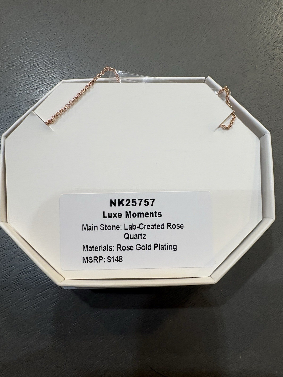 Kendra Scott Rose Gold Plated Lab Rose Quartz Pendant Necklace NK25757