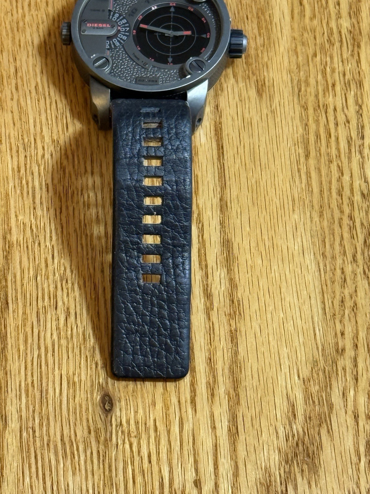 Diesel DZ7293 Black Four Movement Black Leather Band Watch