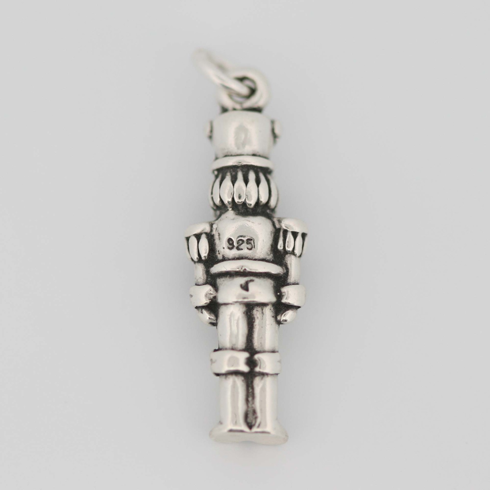 Nutcracker Toy Soldier Christmas 3D 925 Solid Sterling Silver Charm MADE IN USA
