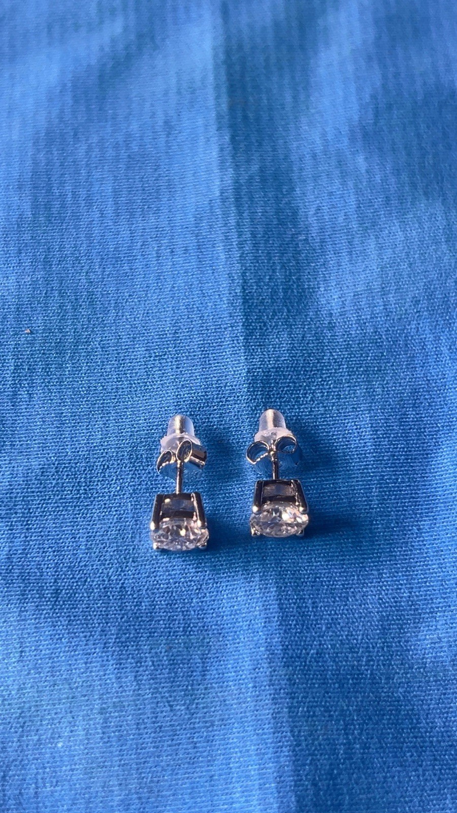 6.5 mm 2.0ctw VVS1 moissanite esrrings 925 Silver Sterling