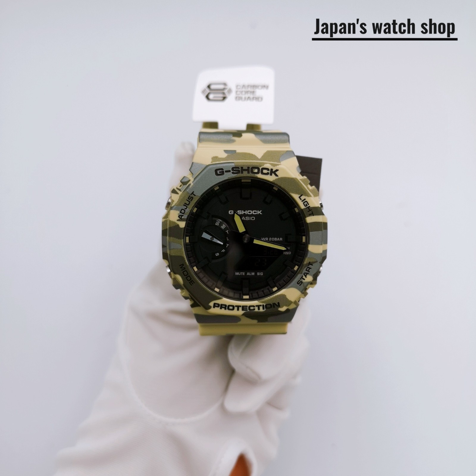 CASIO G-SHOCK GA-2100CM-5AJF Black Camouflage Green Unisex Watch New in Box