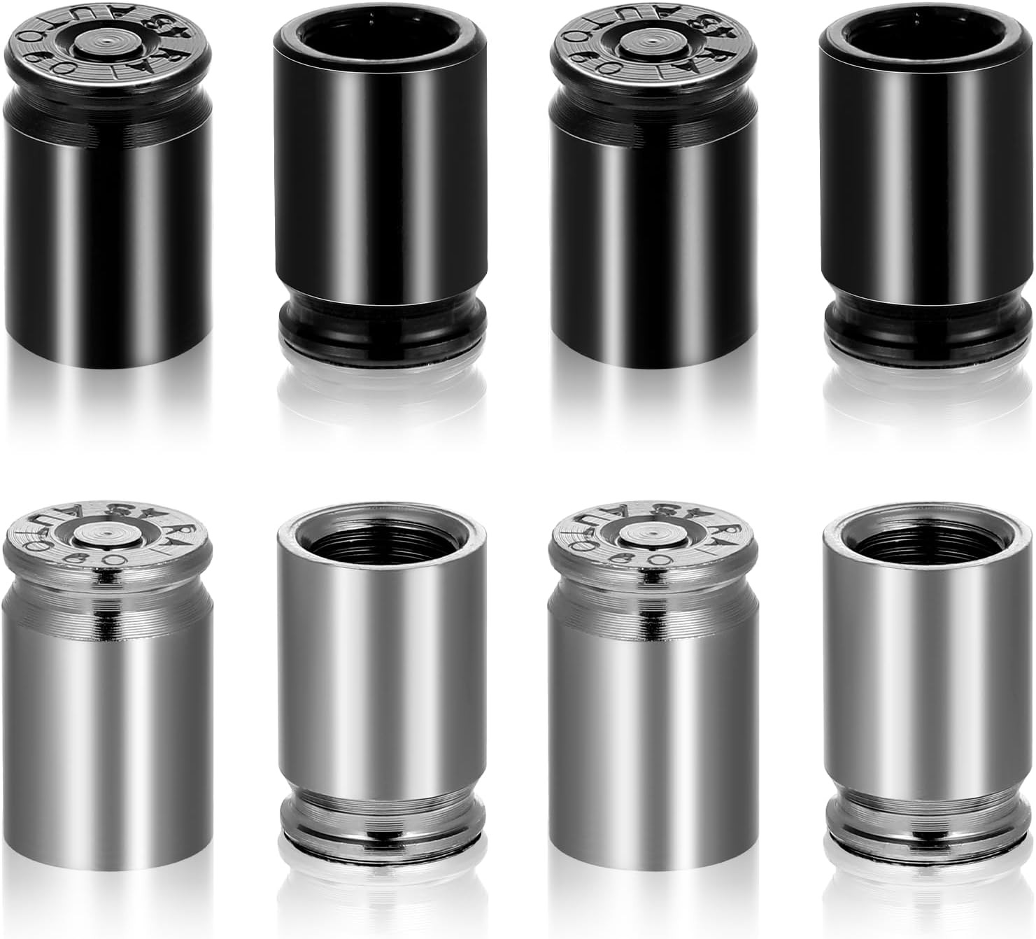 8 Pcs Bullet Valve Stem Caps Aluminum Alloy Tire Valve Stem Caps Dustproof Tire