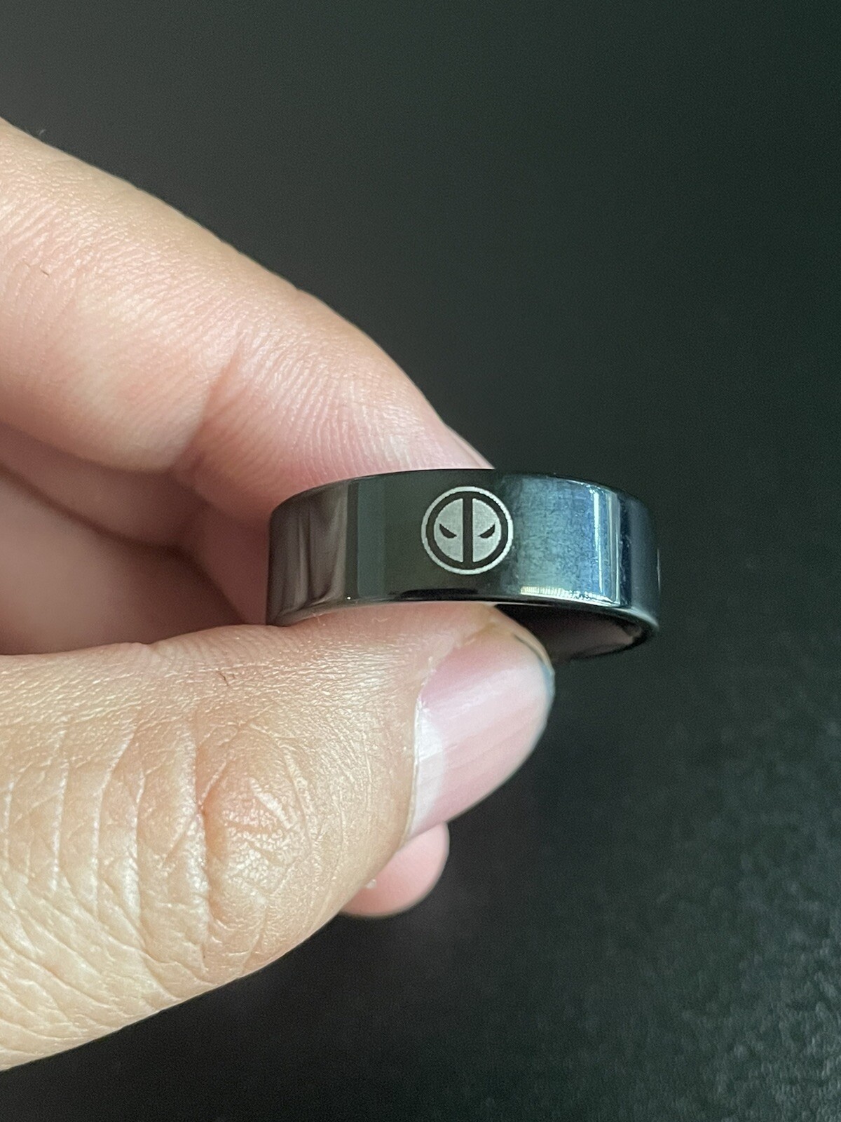 Black Silver Gold Color Deadpool Stainless Steel Ring Superhero Men Woman Band