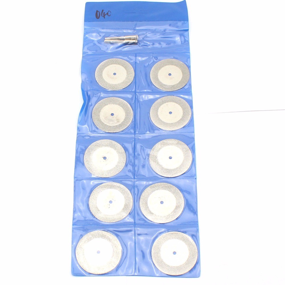 10Pcs 16-60mm Diamond Coated Mini Cutting Disc Wheels for Hobby Drills