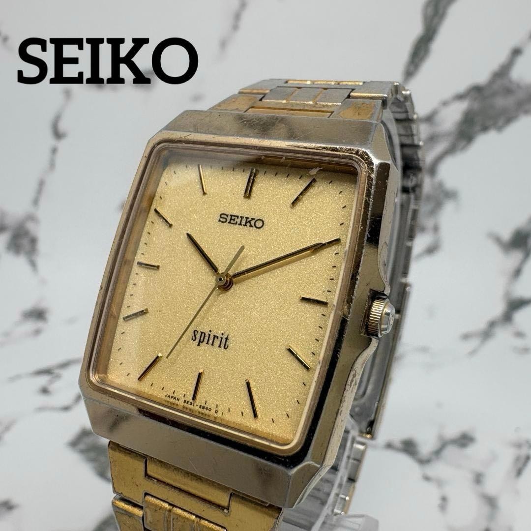 [Working Condition] SEIKO Spirit Square Gold