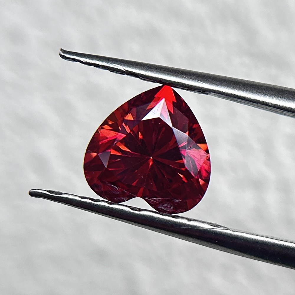 1PCS Heart Cut Garnet 3x3mm-11x11mm Loose Moissanite Stone for Jewelry Making