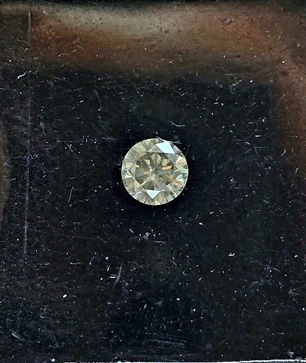 0.28 CT Natural Diamond Solitaire Round Brilliant SI1 Light Greenish Yellow IGR