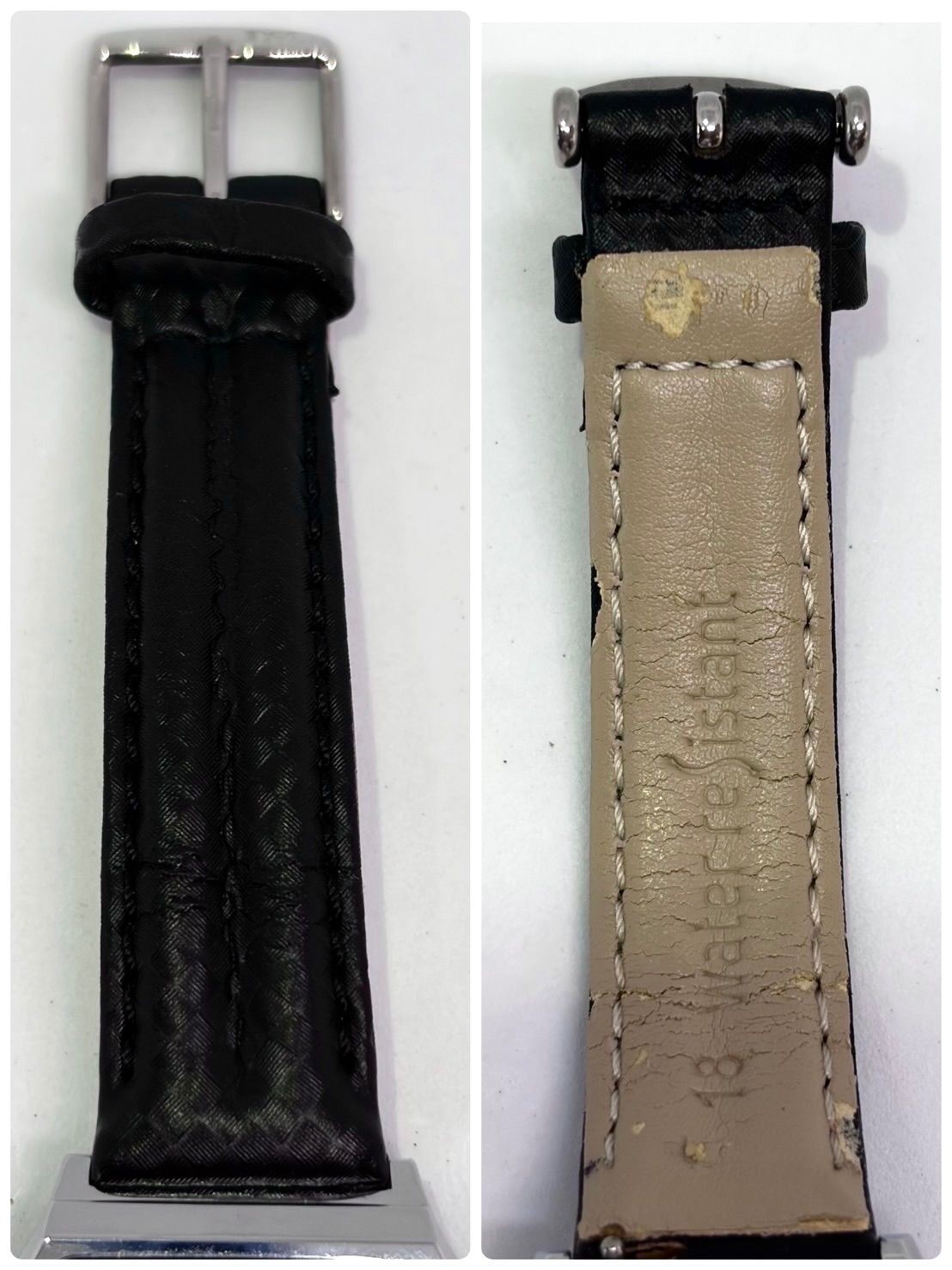 Working Excellent condition CASIO ALARM CHRONO Digital Watch Leather Belt Men’s