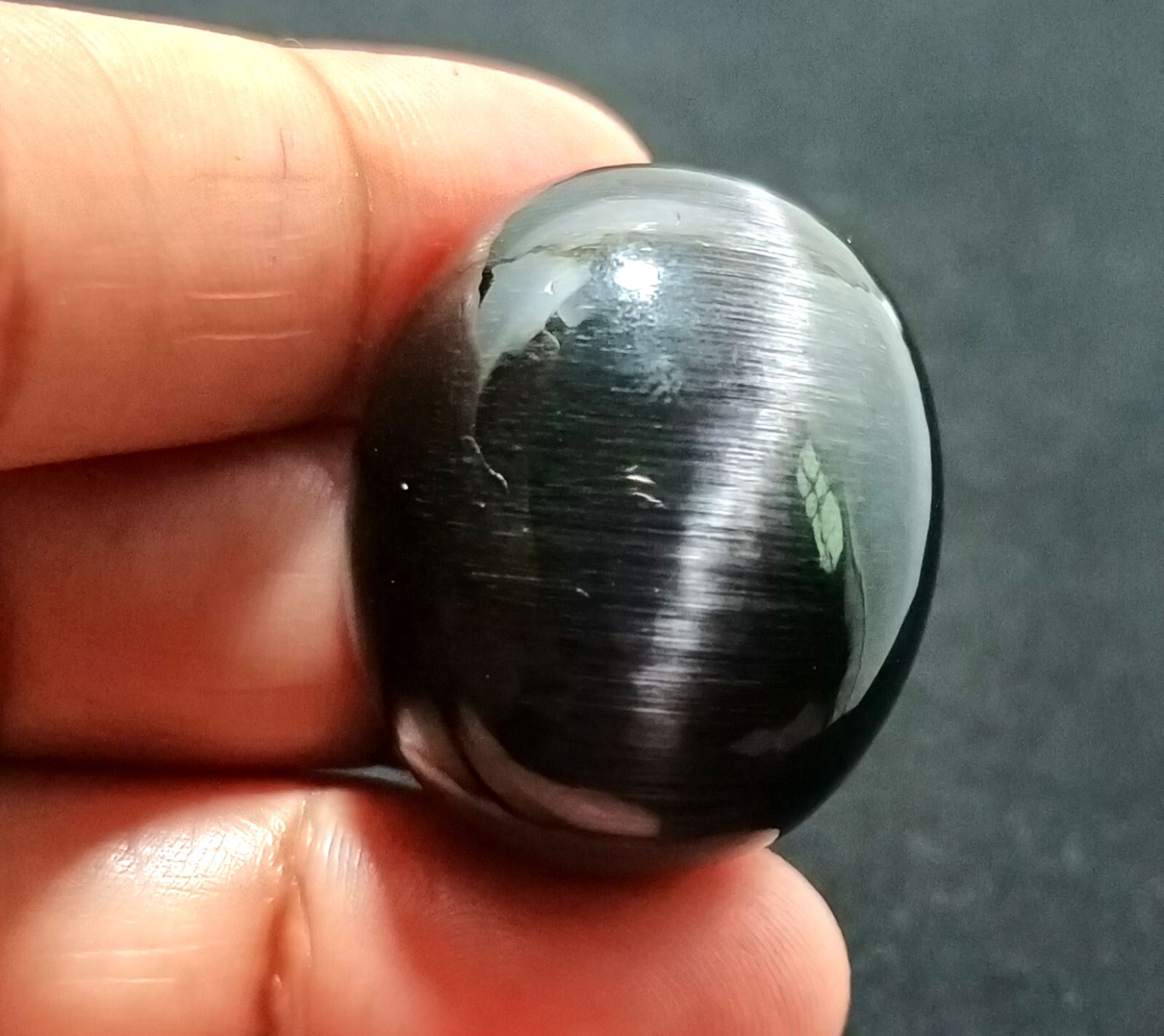 103.50 Ct NATURAL BRAZILIAN Black Cat Eye Oval Cut Loose Certified GEMSTONE