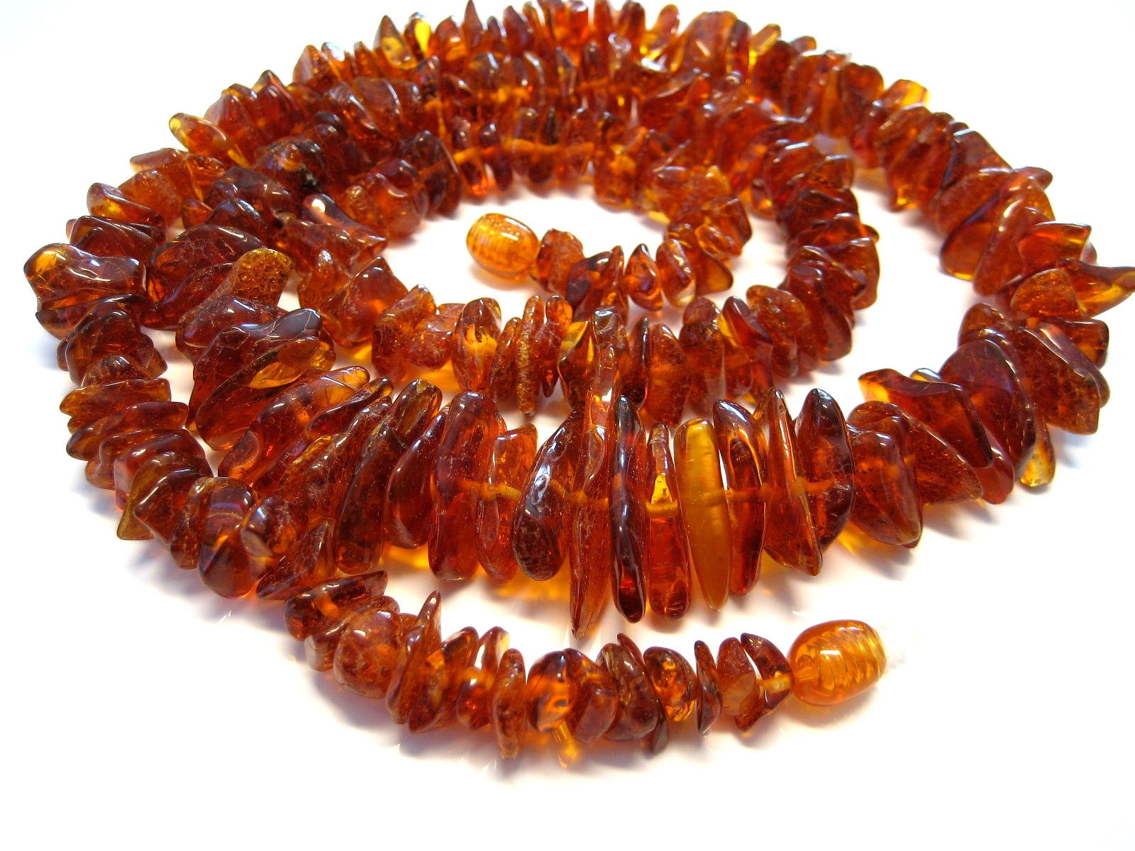 Massive Genuine Cognac Amber Beautiful Baltic Amber Necklace 45 gr. 26.3 in !!!