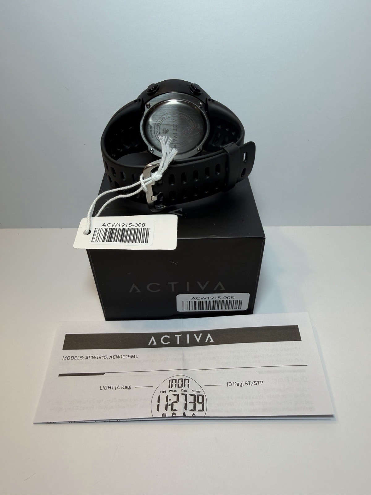 Activa x Invicta ACW1915-008 Men’s Digital Sport Watch 50mm Black New