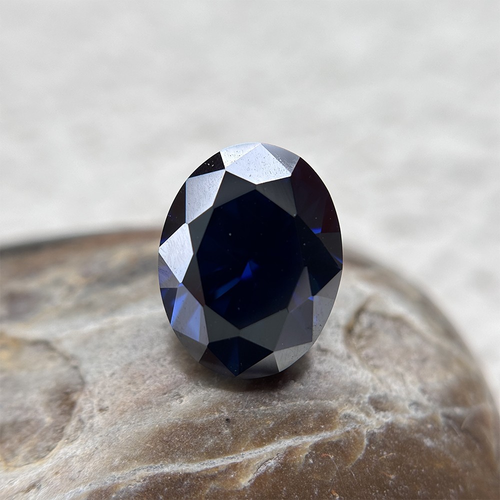 1PCS 2x3mm-12x16mm Oval Shaped GRA Certificate Sapphire Color Loose Moissanite