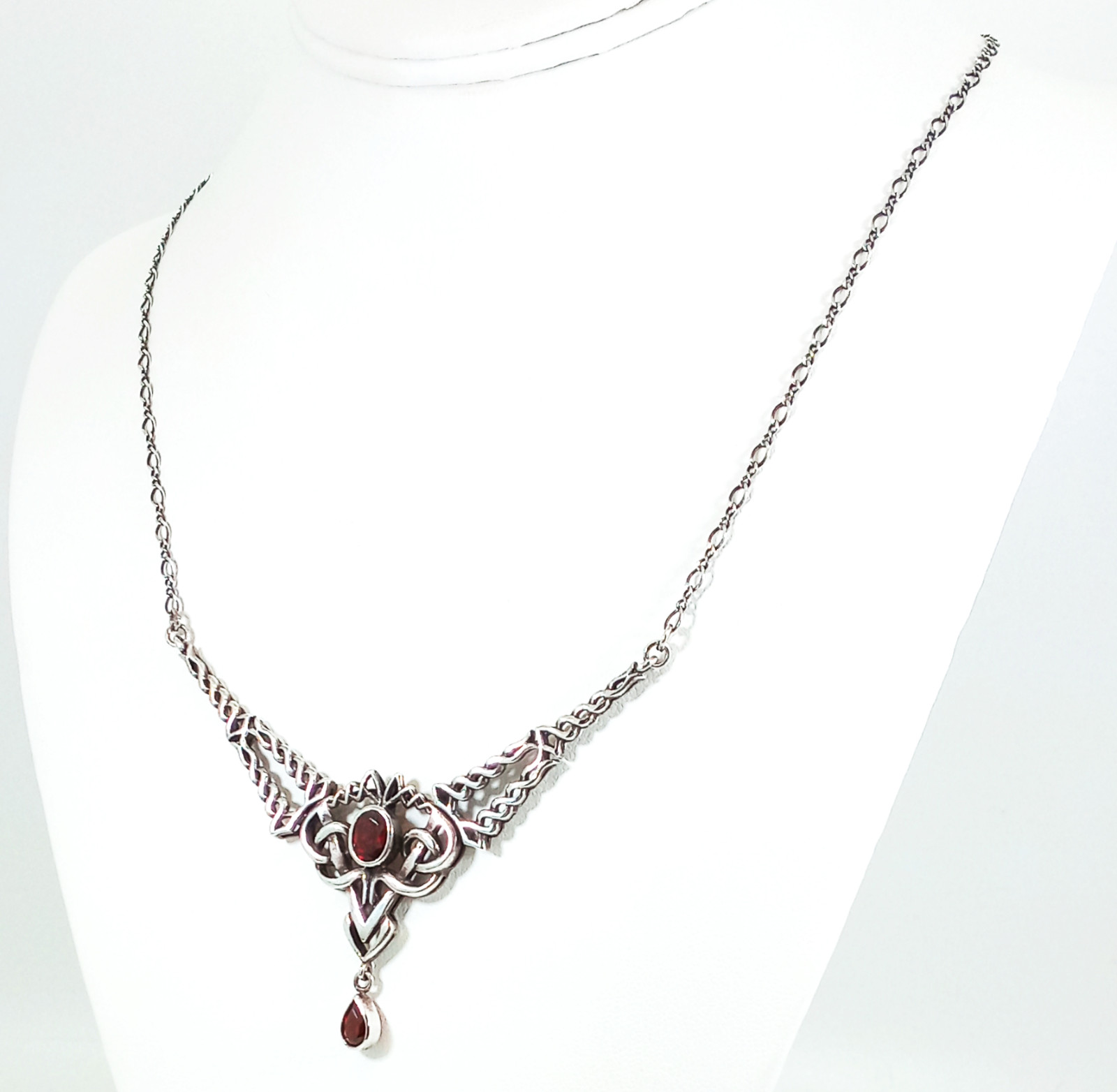 Vintage 2003 Peter Stone Celtic Garnet Necklace Peter Stone PSCL