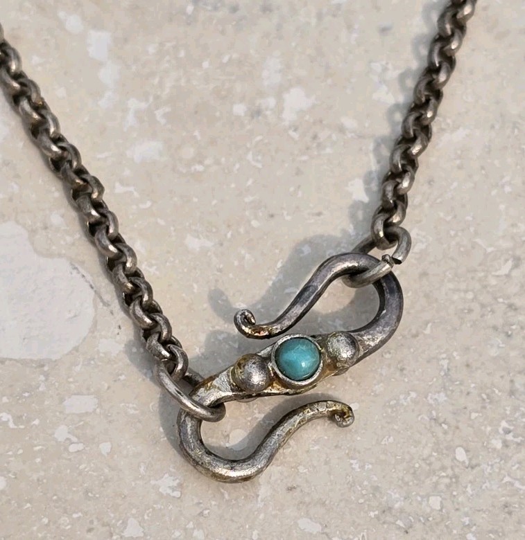 AUTHENTIC TIBETAN SILVER GARUDA COLLAR NECKLACE TURQUOISE CORAL BIB 107G 21.8 IN