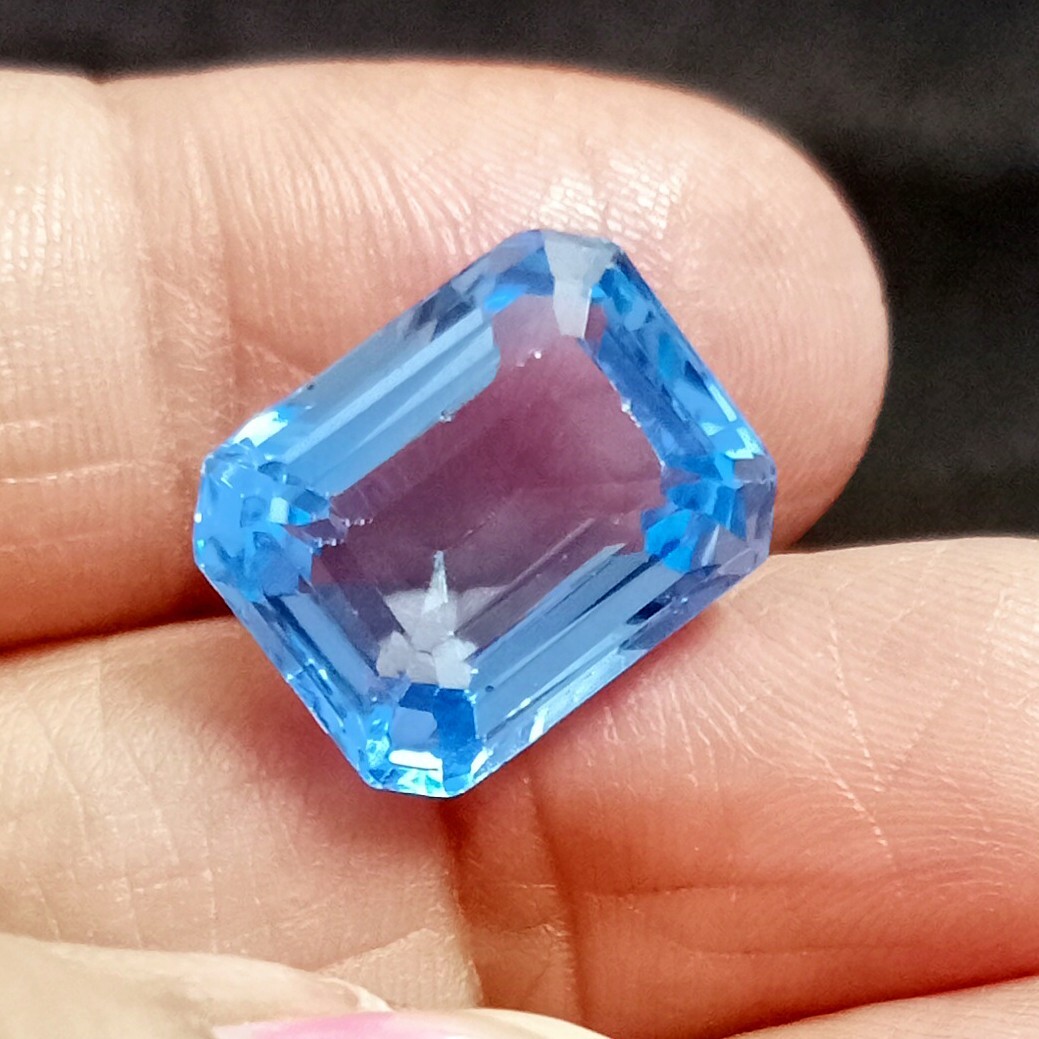 Awesome Blue Aquamarine Emerald Cut 9-11 Ct Natural Loose Gemstone EGL Certified
