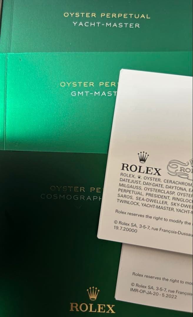 Rolex Watch Box Case Green Leather Wood Tag Booklet Bezel Cover 39139.01