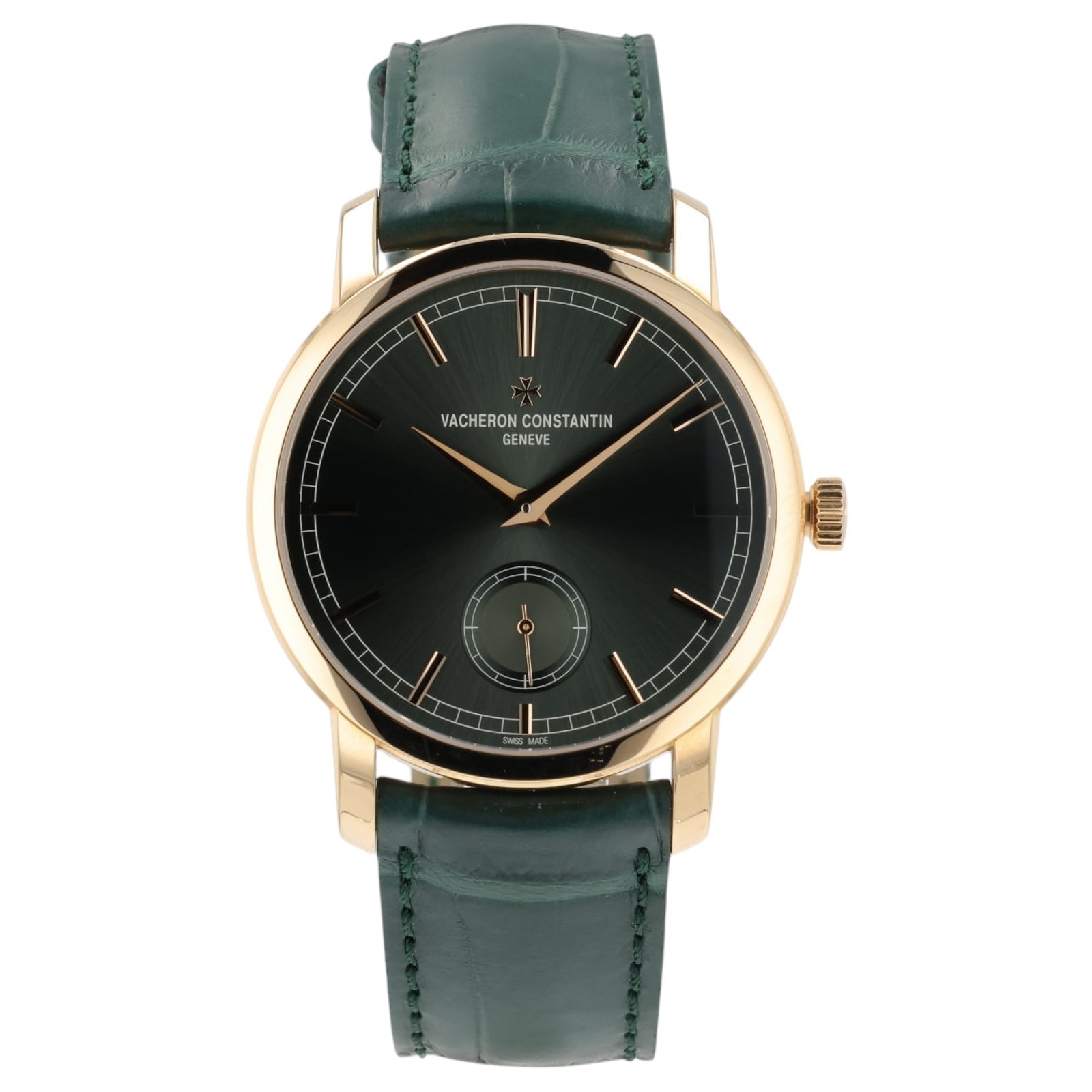 Vacheron Constantin Traditionnelle Green Dial 18k Rose Gold 38mm Manual Wind