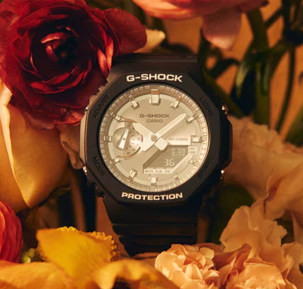 Casio G-Shock GA-2100GB-1A Gold Black Octagonal Analog Digital Men’s Sport Watch