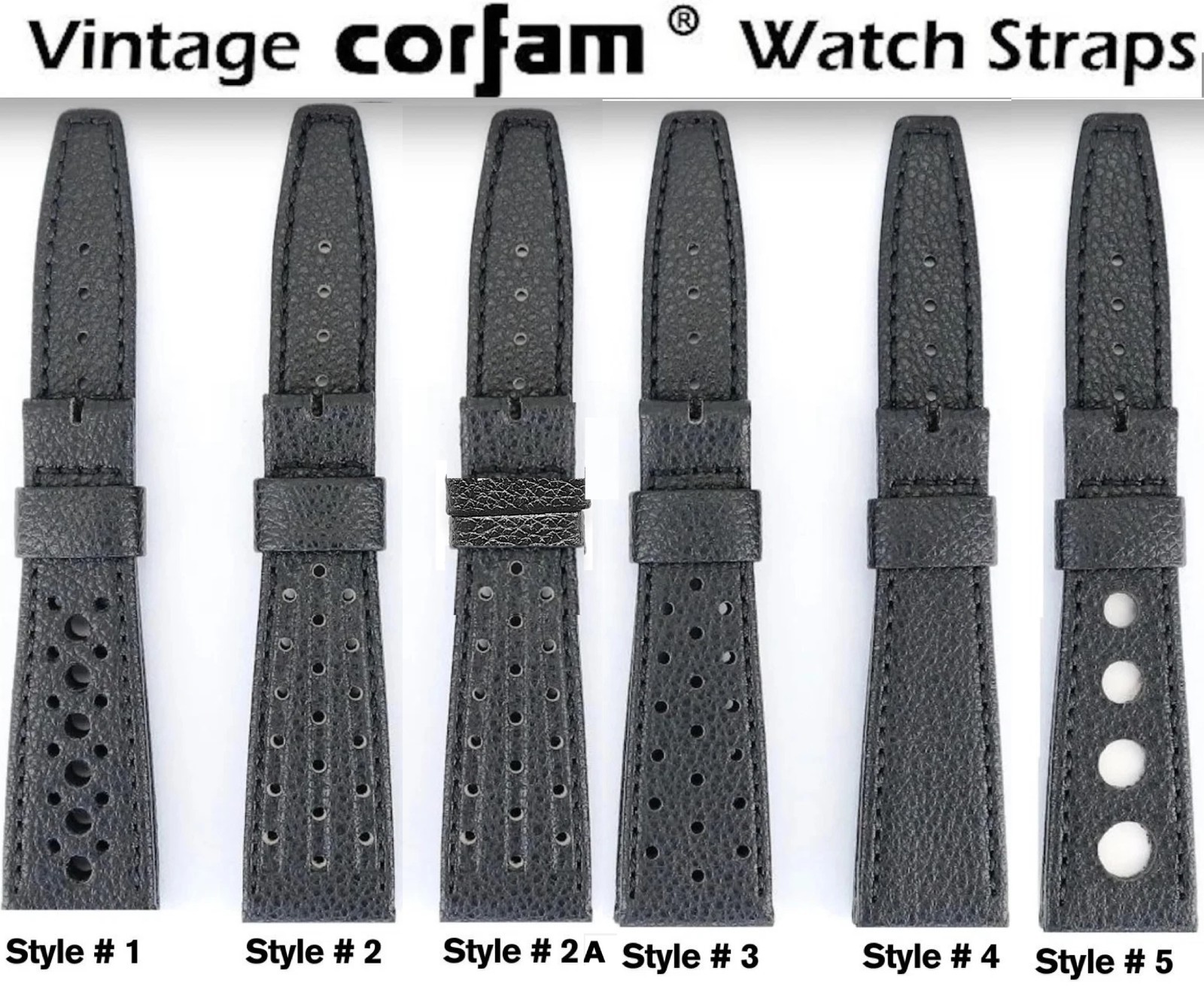 ALL SIZES Genuine CorfaM® Watch Straps for Vintage 60s & 70s Sport Watches 3