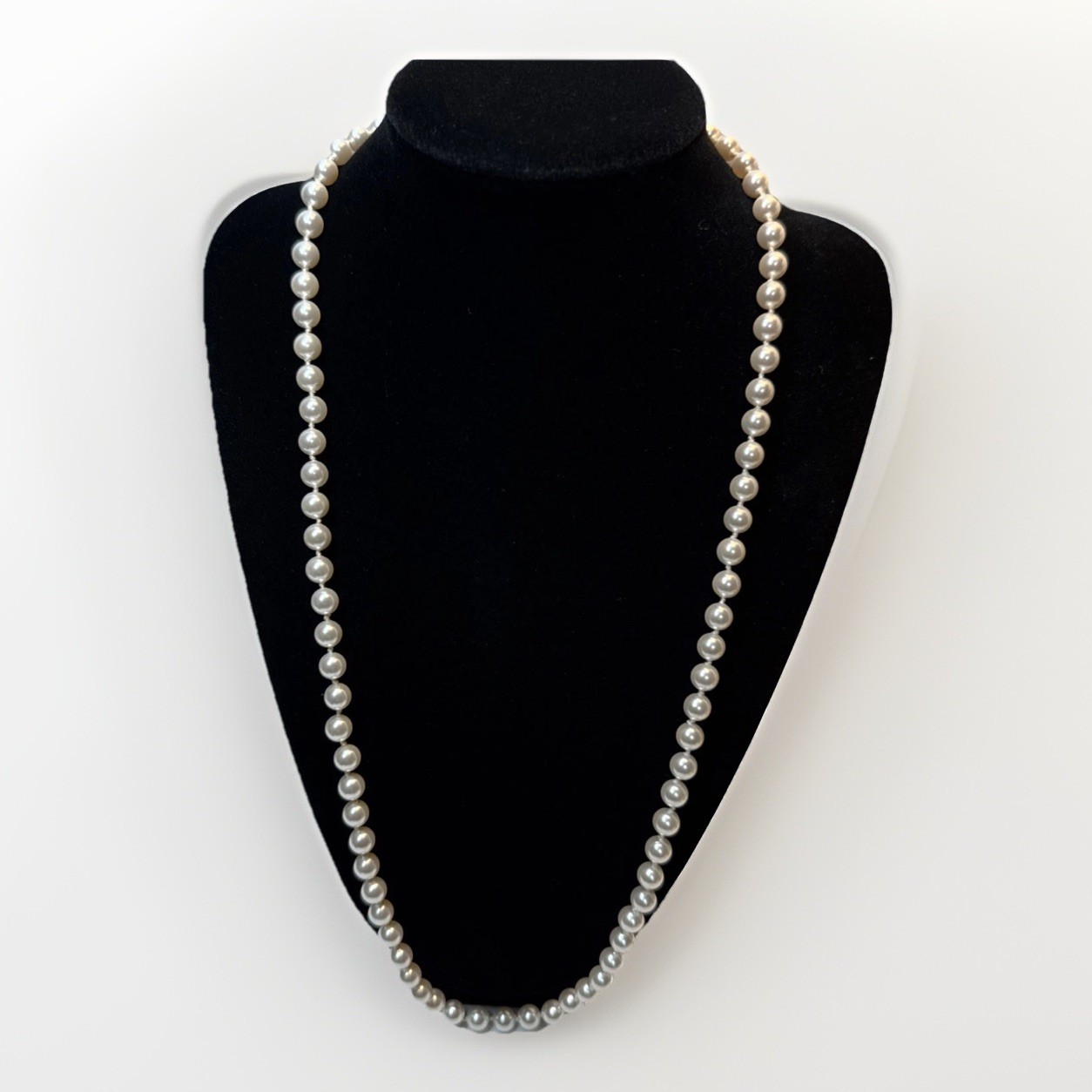 Grassmen Blake 14/20k Gold Filled 6.5mm Faux Pearl Hand Knotted Necklace