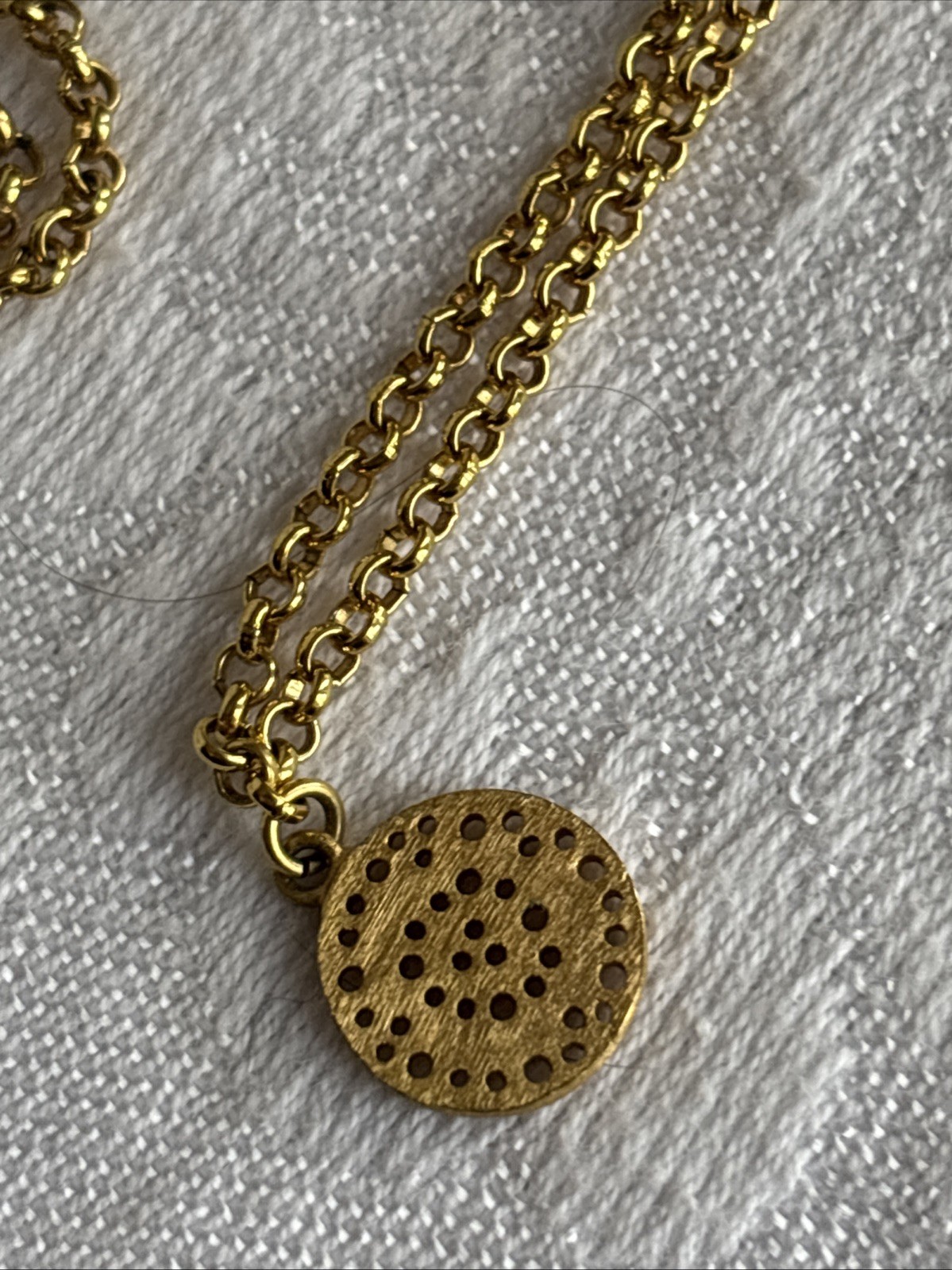 Park Lane Roma Necklace Long Satin Brushed Gold Tone & Anne Klein Earrings