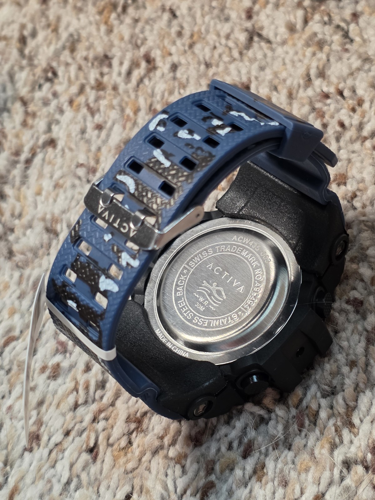 Activa Endurance X Invicta Men’s Digital Watch – 54.5mm ACW435-003 Blue Camo