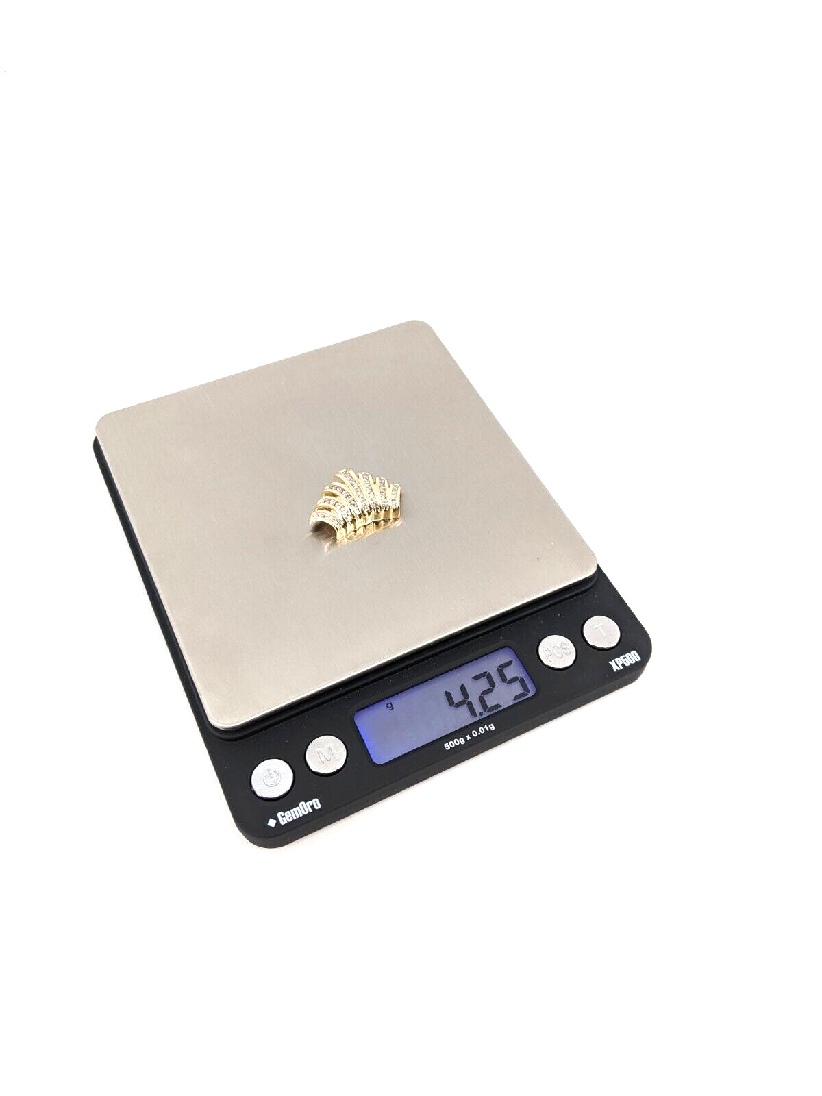 14KT Yellow Gold 2.80dwt Diamonds Crown Pendant 0.50cttw