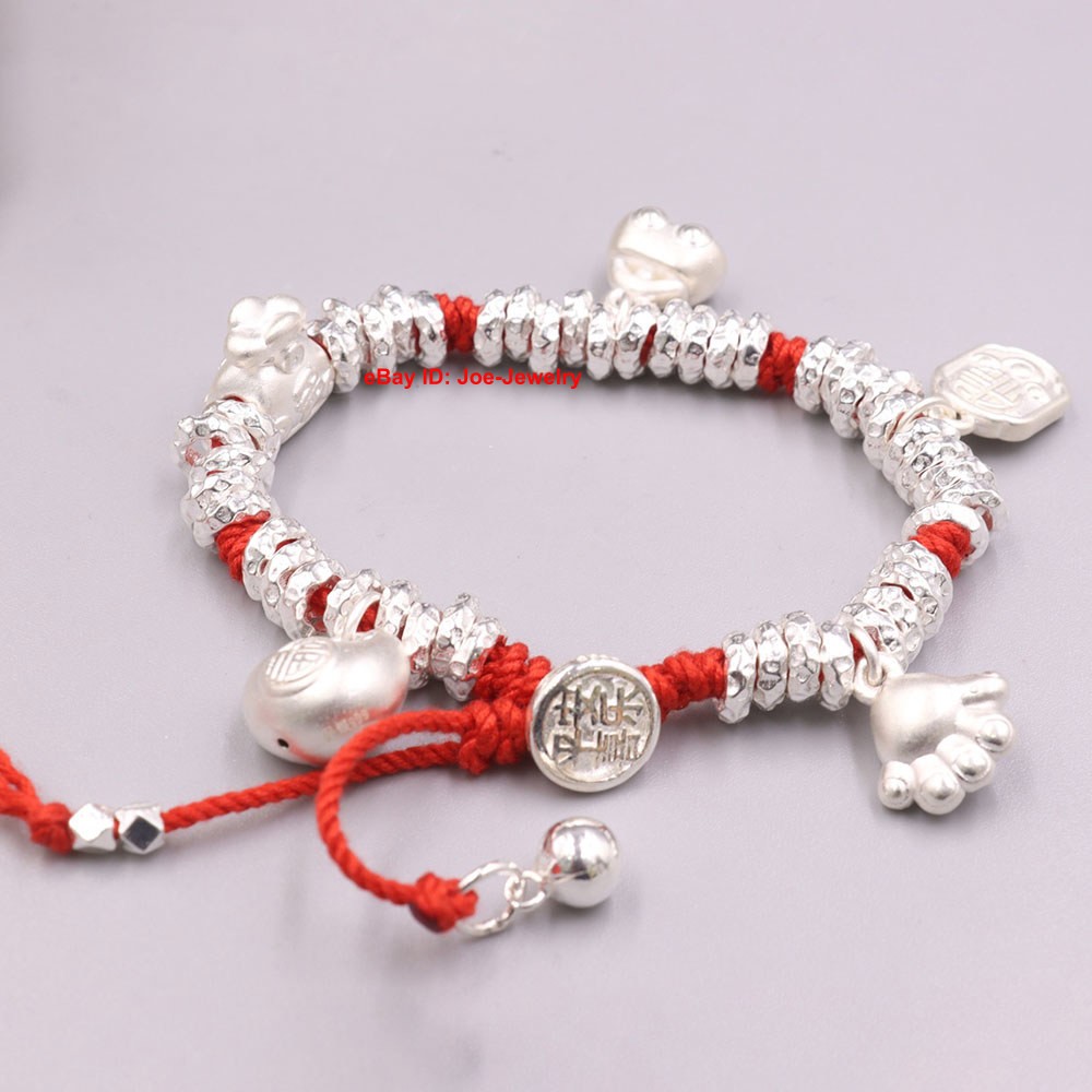 Pure Sterling Silver 925 Bracelet OWN Design Car Wealth Charm Fit Wrist 6.5inch