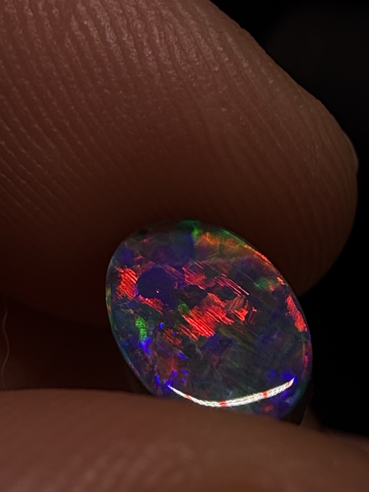 1.16ct Gem Grade Australian Opal Doublet – Rainbow Fire | Intense Play-of-Color