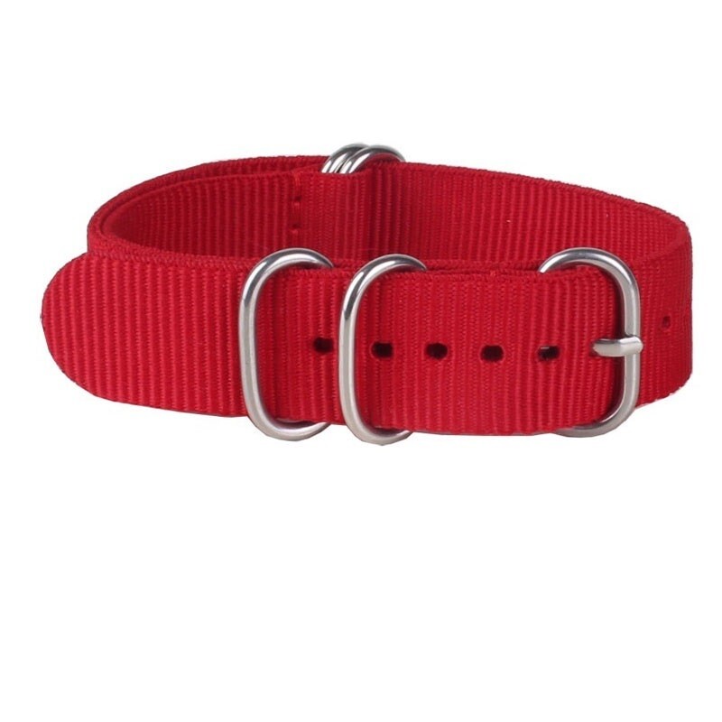 ZL Weave Nylon Watch Strap 16-20mm 24 22mm Band Canvas Watchbands 5-Rings Clasp