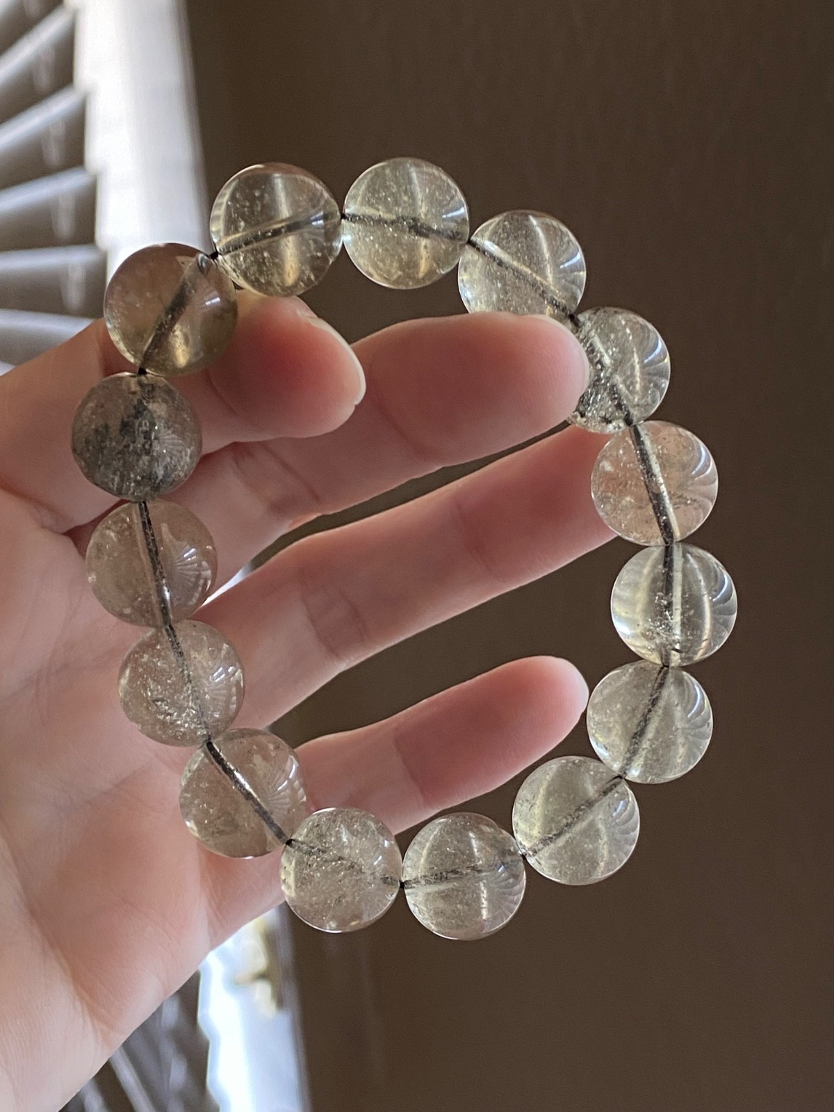 ☀️ Genuine Libyan Desert Glass Bracelet ☀️ 14.2mm Beads | 7 inch