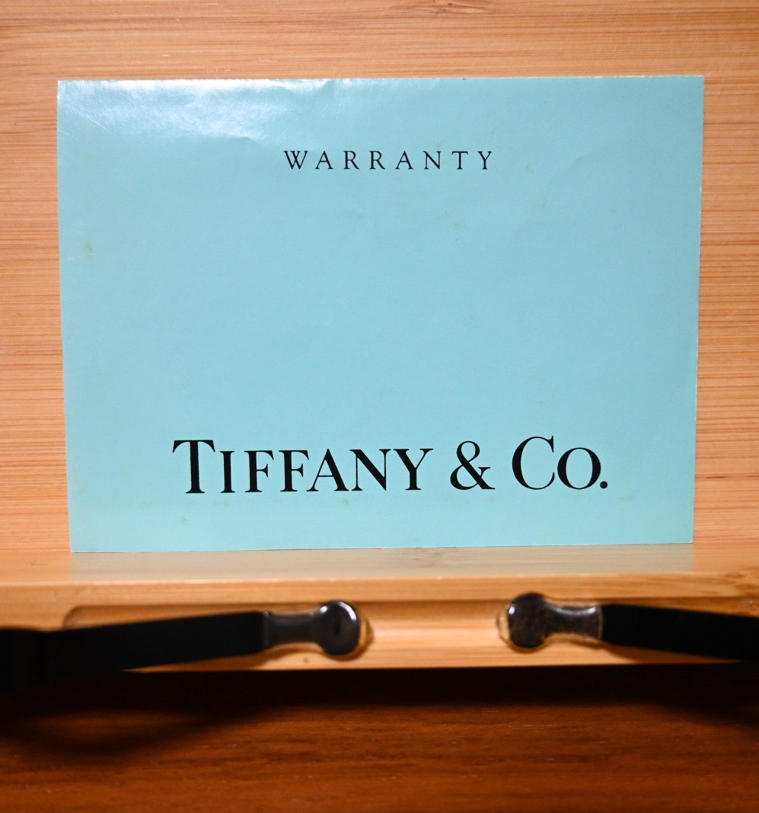 TIFFANY & Co. WARRANTY paper open blank