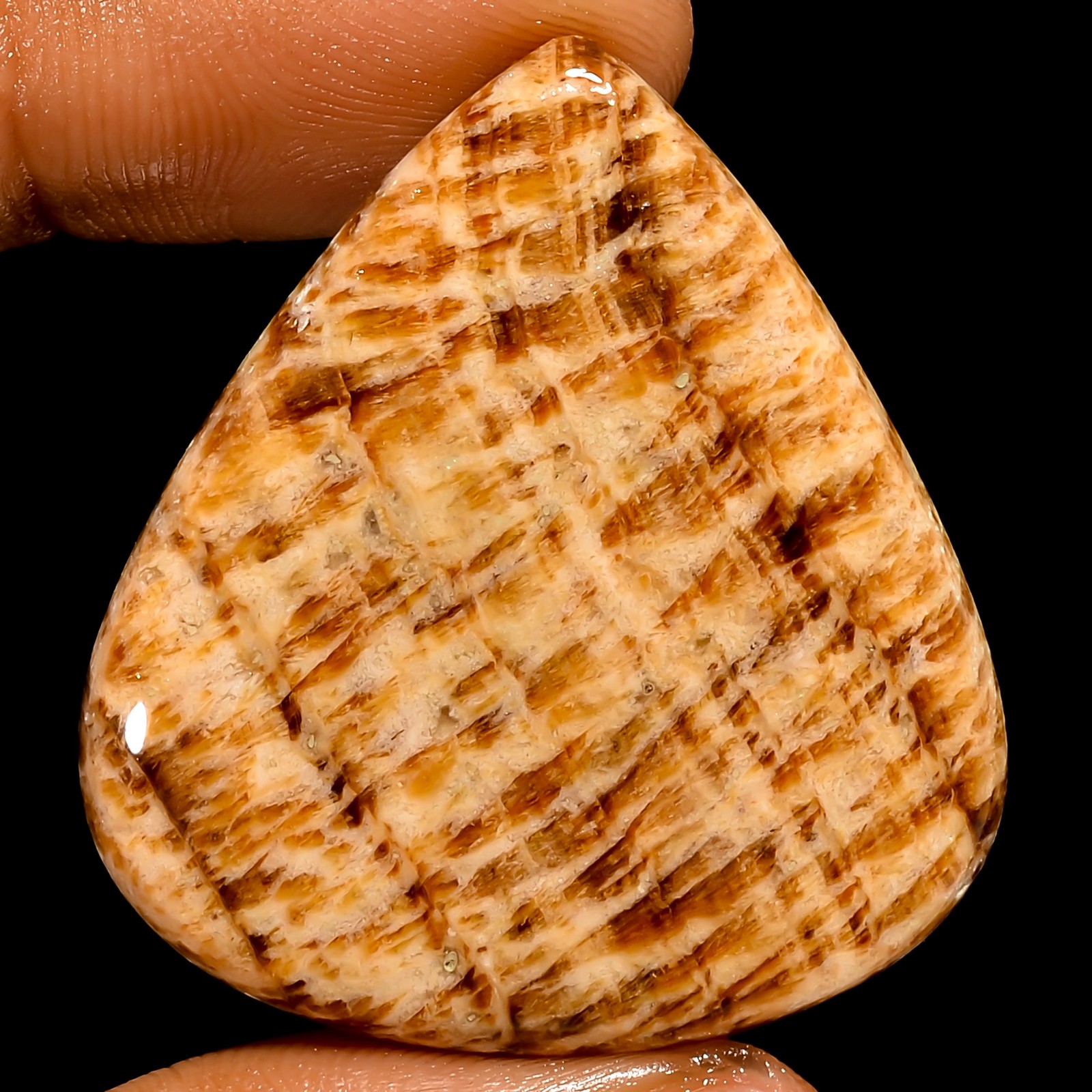 100% Natural Candy Aragonite Heart Cabochon Gemstone 47 Ct. 36X32X5 mm UG-2858