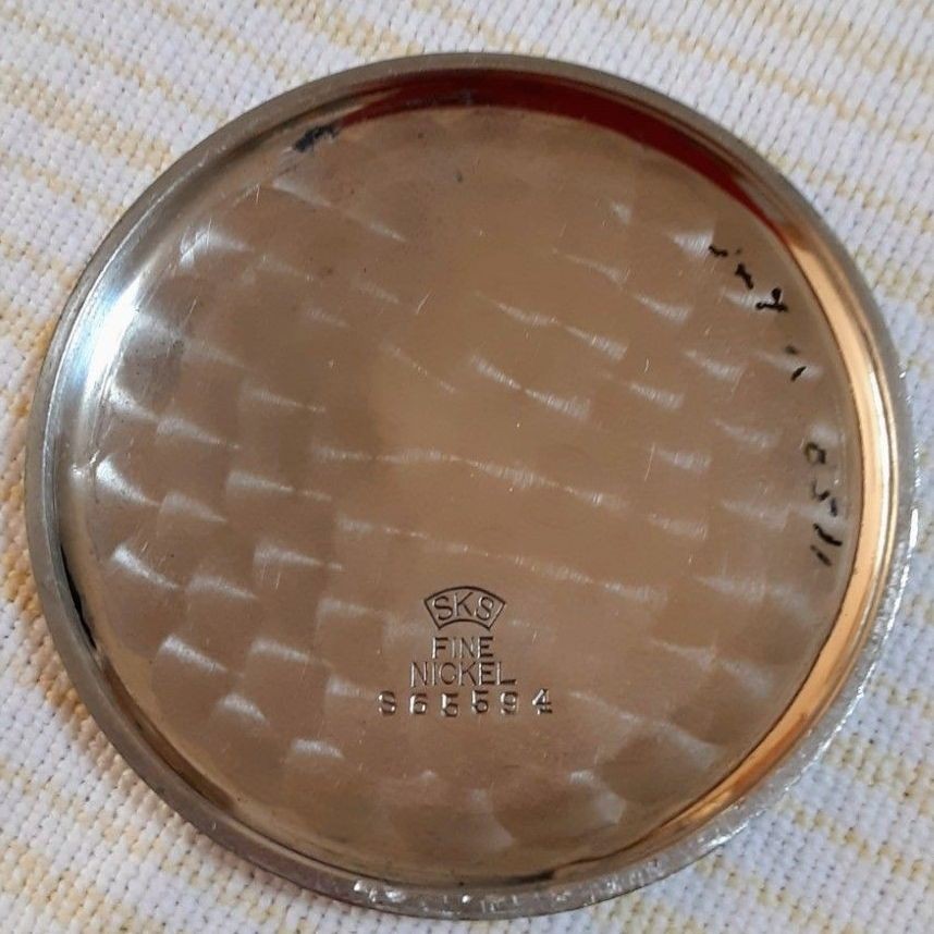 1936 SEIKOSHA 19 Seikosha Pocket Watch SKS Railway Kankyu 7J Hand Wind Japan