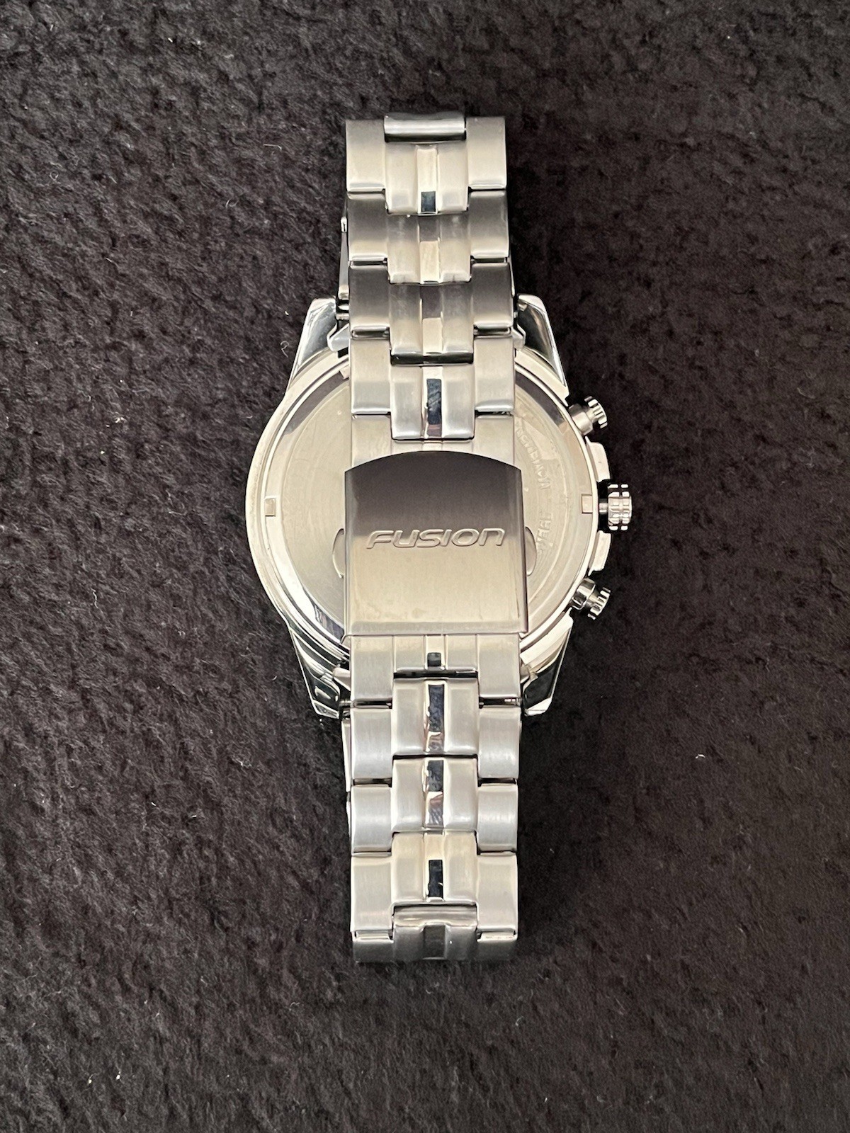 Mens 44mm Stainless Steel Lorus Chronograph Fusion/Sports Series VD53-X048 Watch