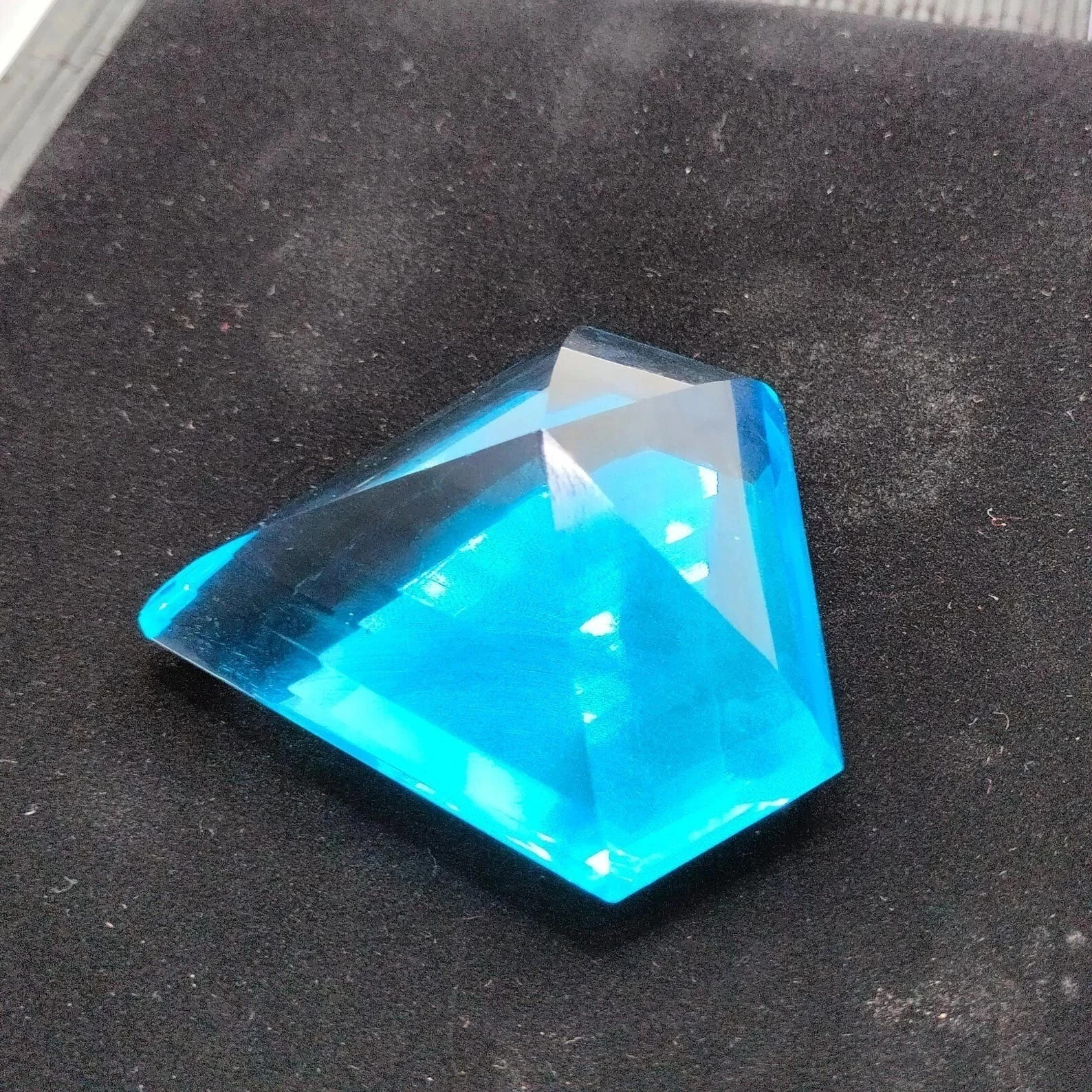 100.50 Ct Natural AAA Brazilian Blue Topaz Fancy Cut Loose Gemstone Certified