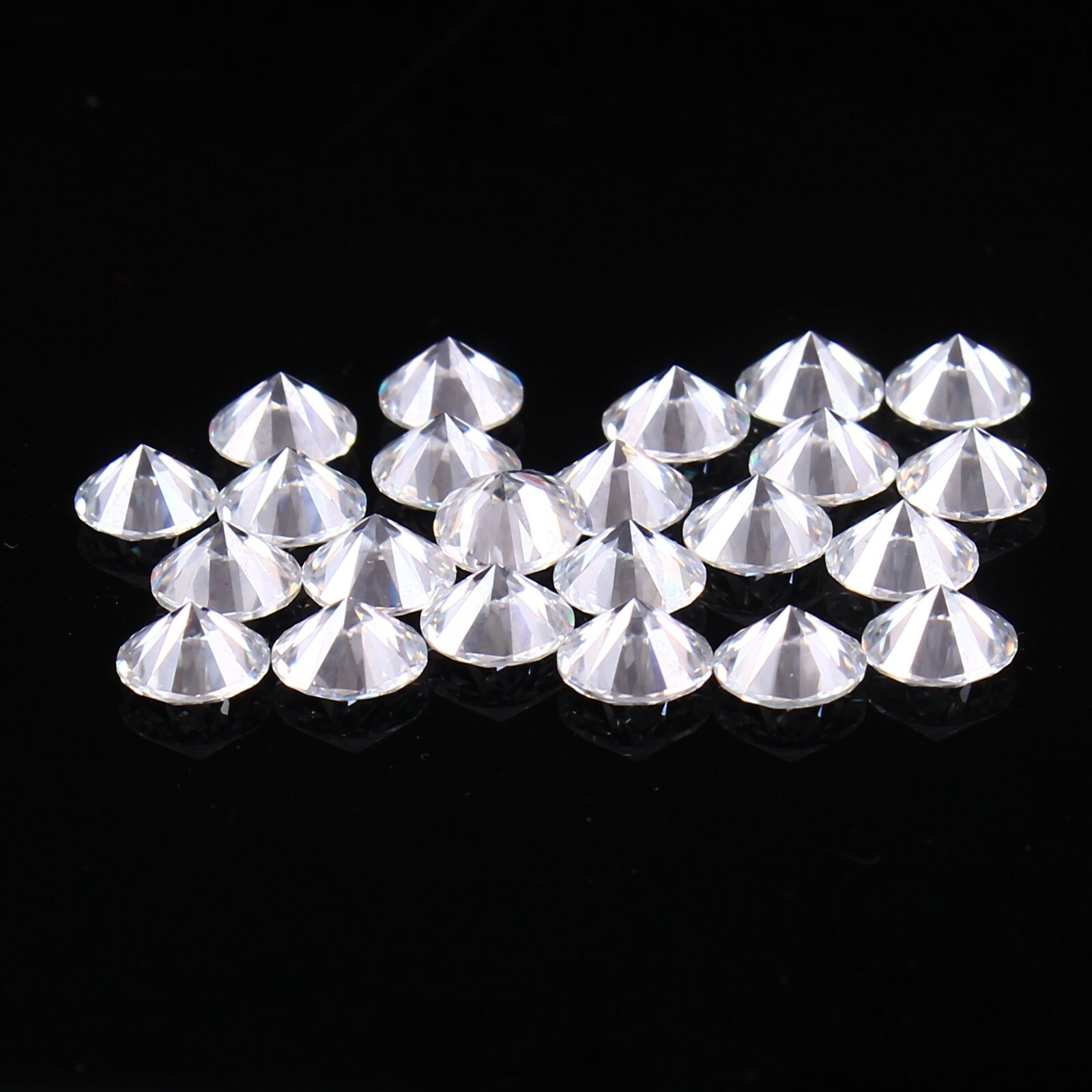Moissanite VVS1 Round Cut Loose Gemstone Synthetic Diamond D Color VVS1 3×3 MM