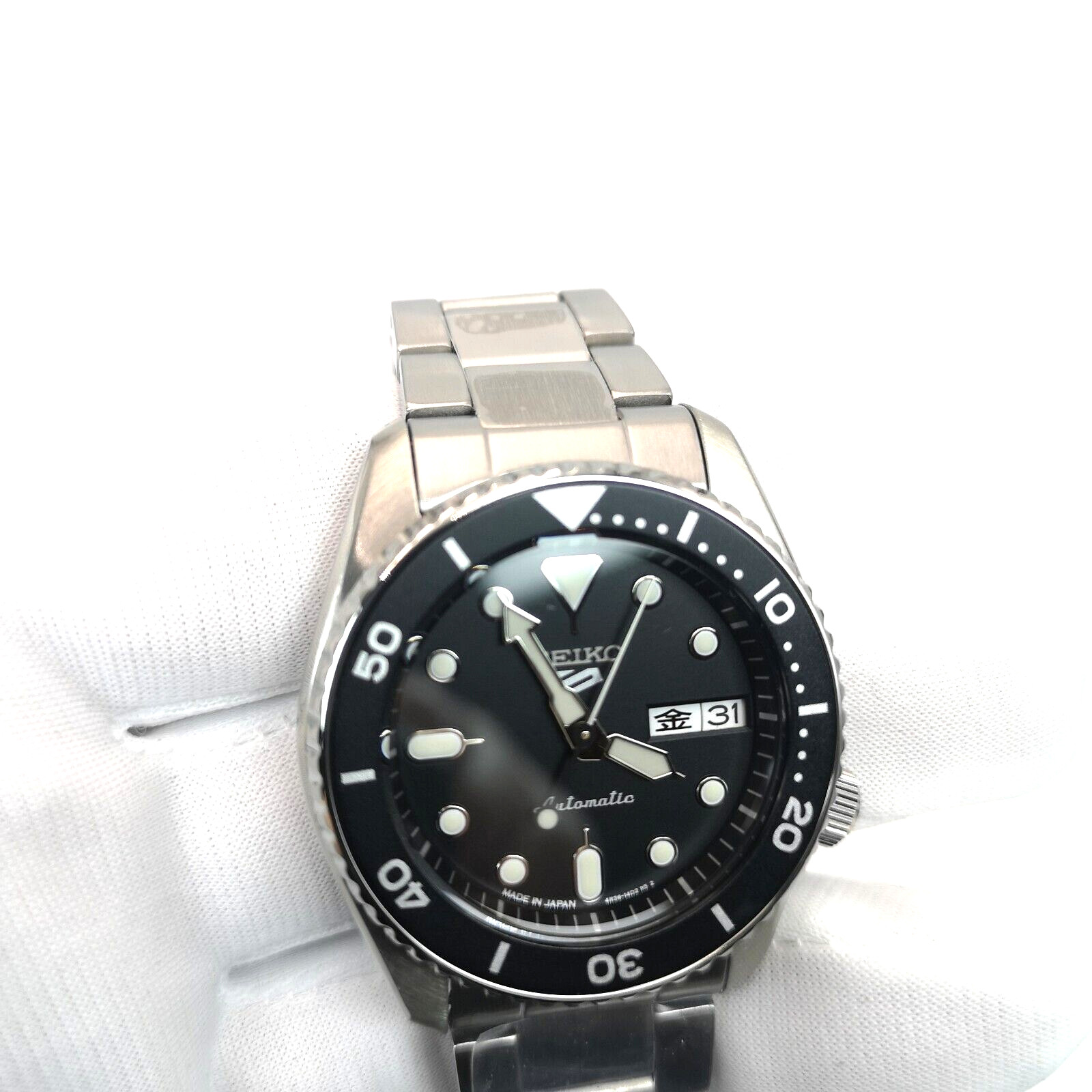 SEIKO 5 Sports SBSA225 Black Automatic Mechanical Diver Men’s Watch New in Box
