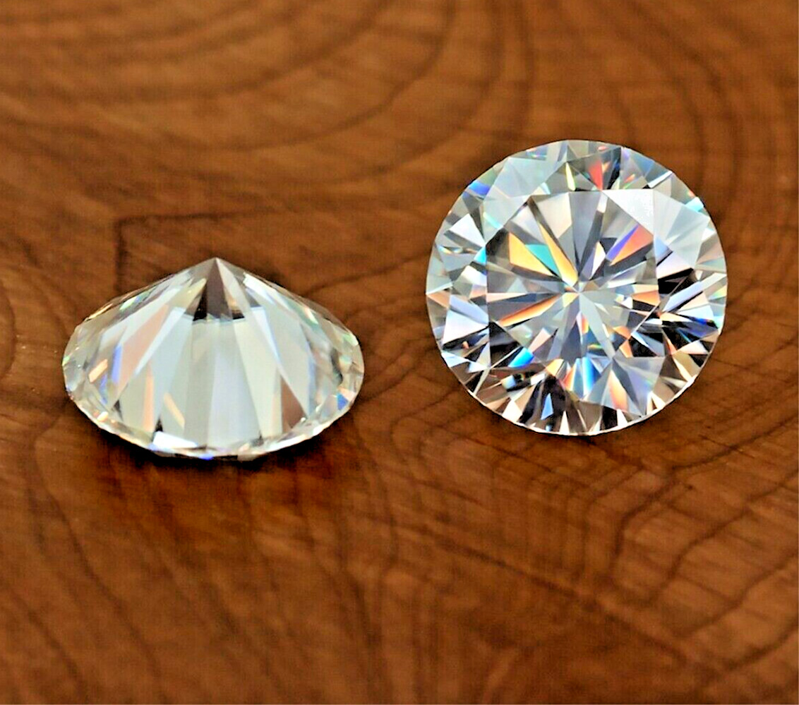 1 Ct Pair Natural White Diamond Round Cut VVS1 D Grade GDGL Certified Y10