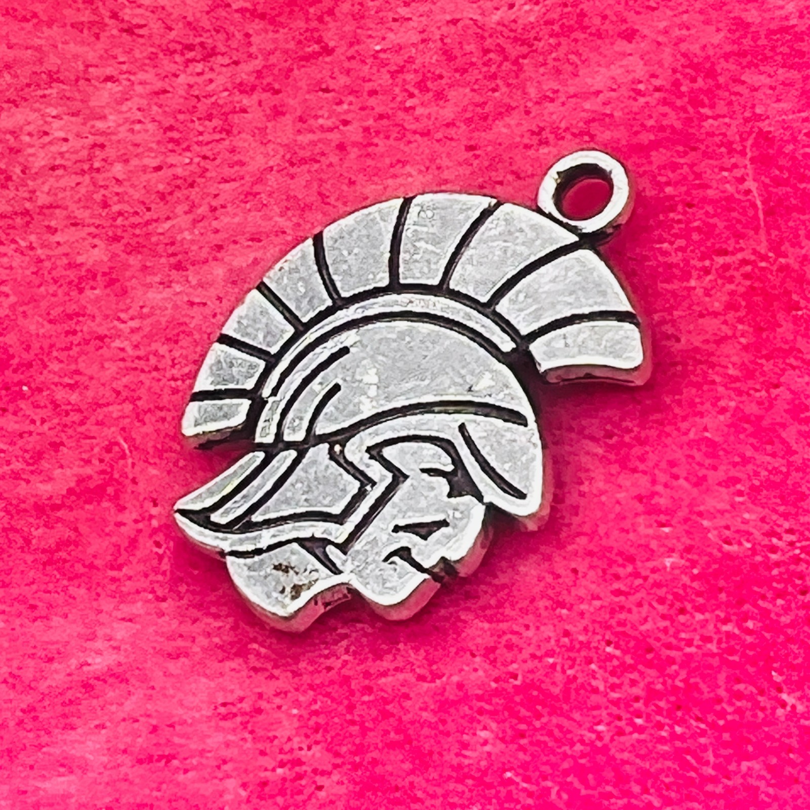 High School College Mascot Trojans Spartan Warrior Head Bracelet Charm 1″