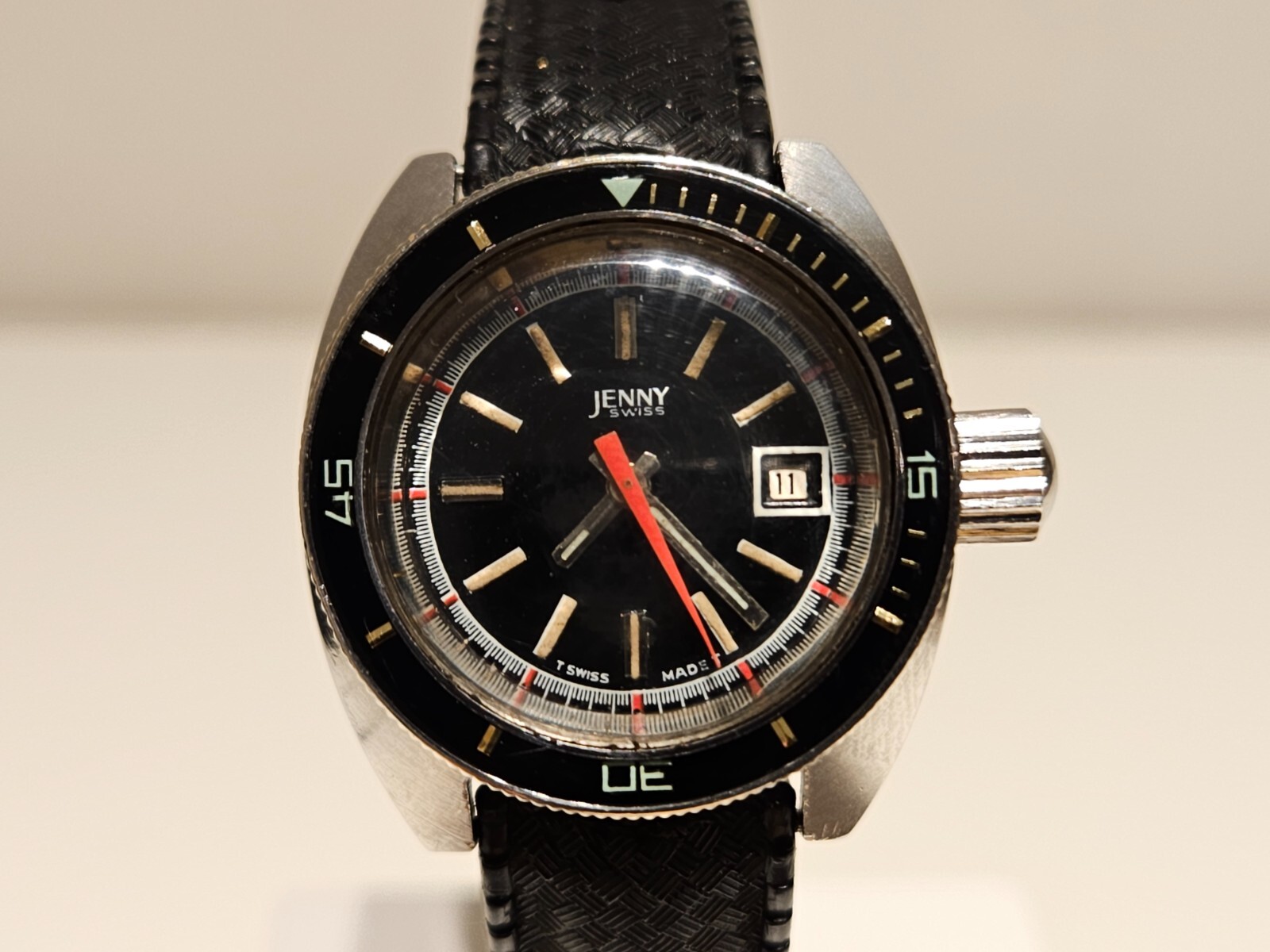 VINTAGE VERY RARE DIVER 200m ST. STEEL 29mm AUTOMATIC LADIES WATCH “JENNY” 21J
