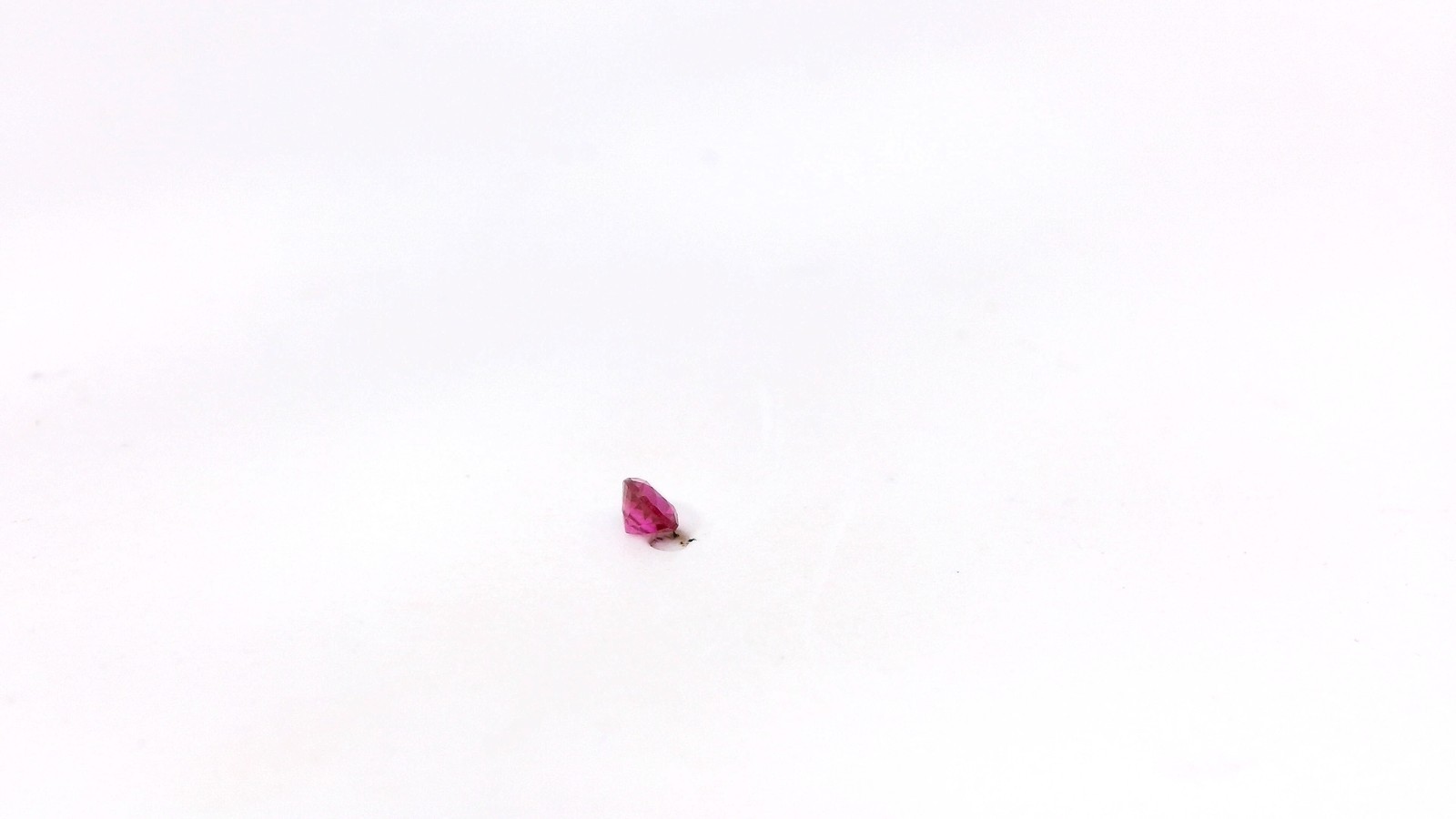 0.09ct Round Cut Lab Created Ruby Gemstone 2.7 x 1.9 mm